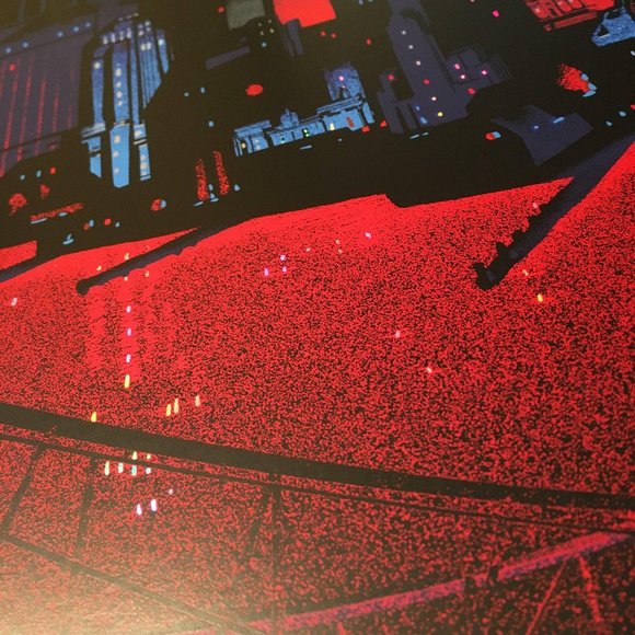 Batman poster limited ed. "Gotham" foil screen print | 36 x 18 - Picture 4 of 12